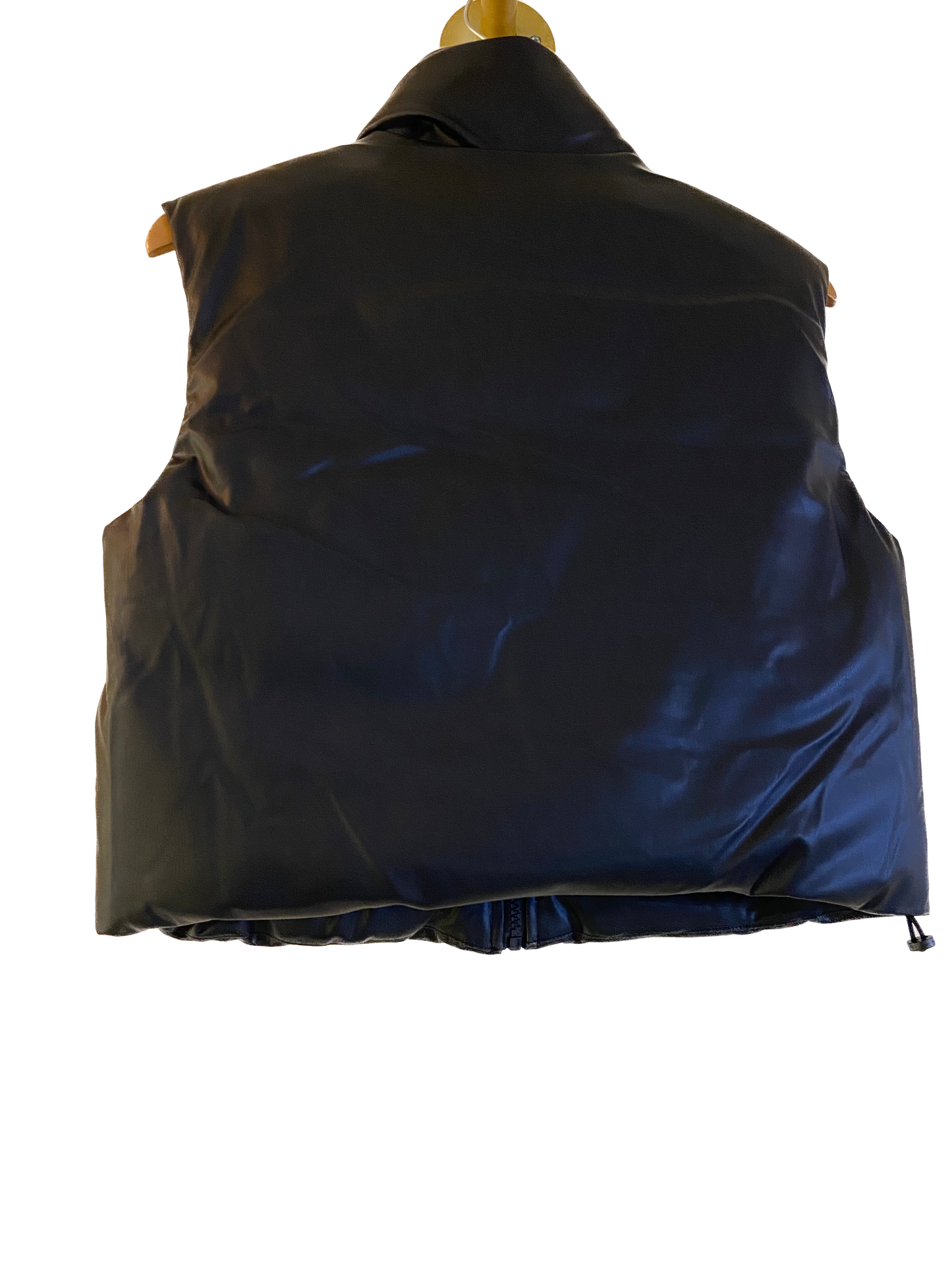 Black Faux Leather Vest