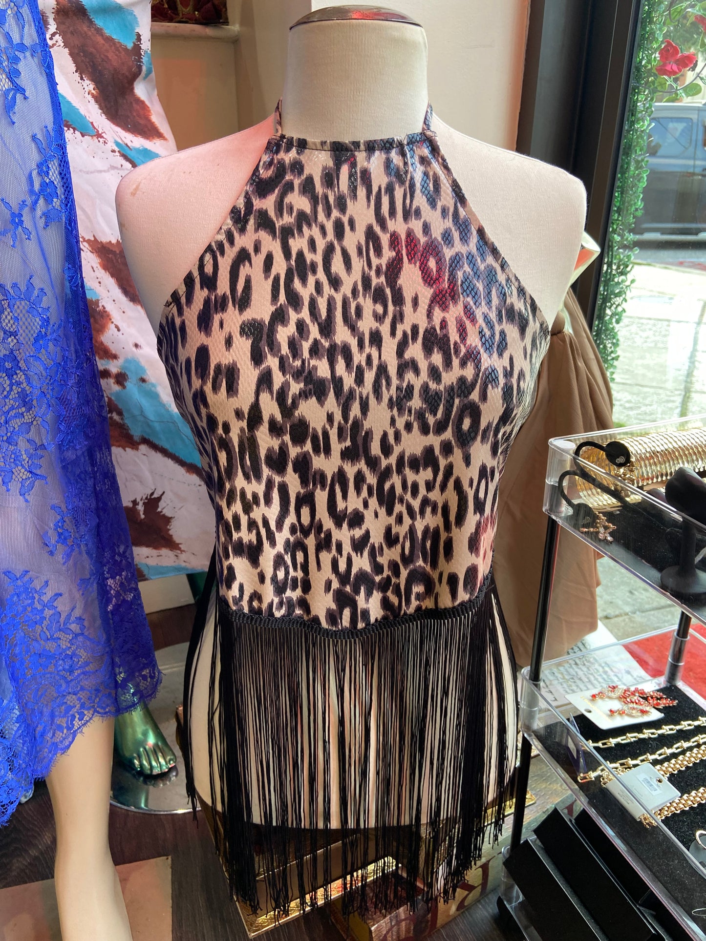 Animal Print Shingle Halter top