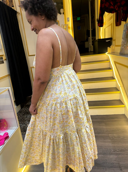 Yellow Flower Sun Dress